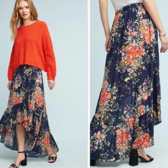 Anthropologie On The Road Rae Medium High Low Skirt - Picture 1 of 5